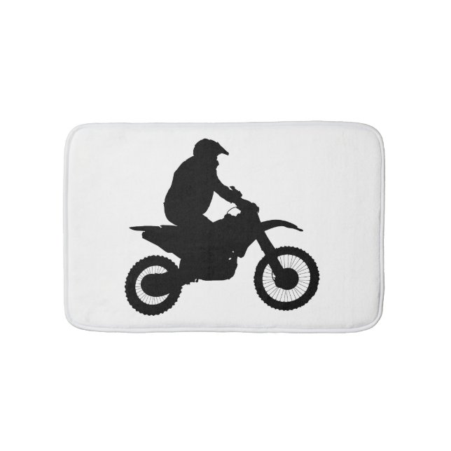 Motocross-Silhouette Badematte (Vorderseite)