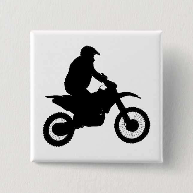 Motocross-Silhouette Button (Vorderseite)