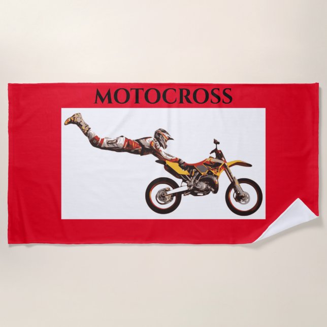 MOTOCROSS Strandtuch. Strandtuch (Vorderseite)