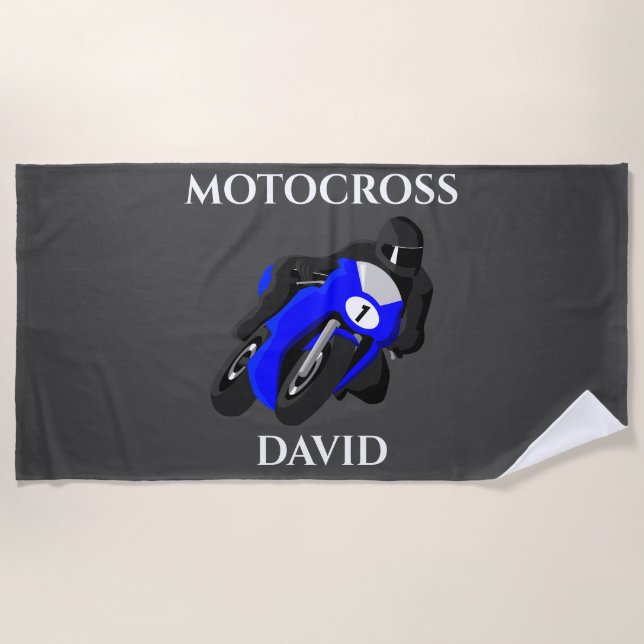 MOTOCROSS Strandtuch. Strandtuch (Vorderseite)