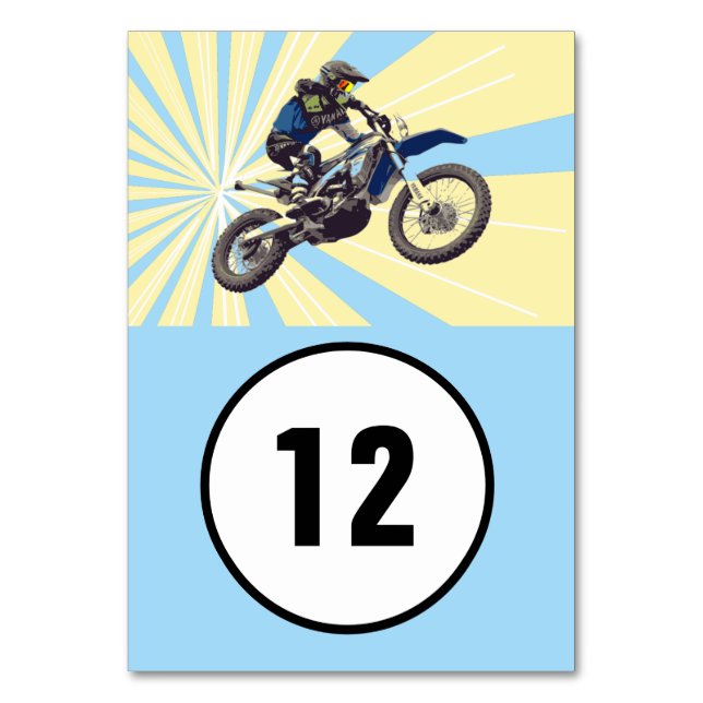 Motocross Tischnummer (Vorderseite)