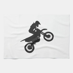 Motocross-Treiber - Wählen Sie die Hintergrundfar Geschirrtuch