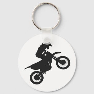Motocross-Treiber - Wählen Sie die Hintergrundfar Schlüsselanhänger