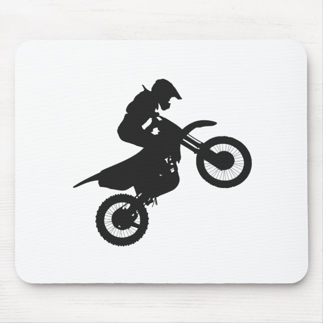 Motocross-Treiber - Wählen Sie die Hintergrundfarb Mousepad (Vorne)