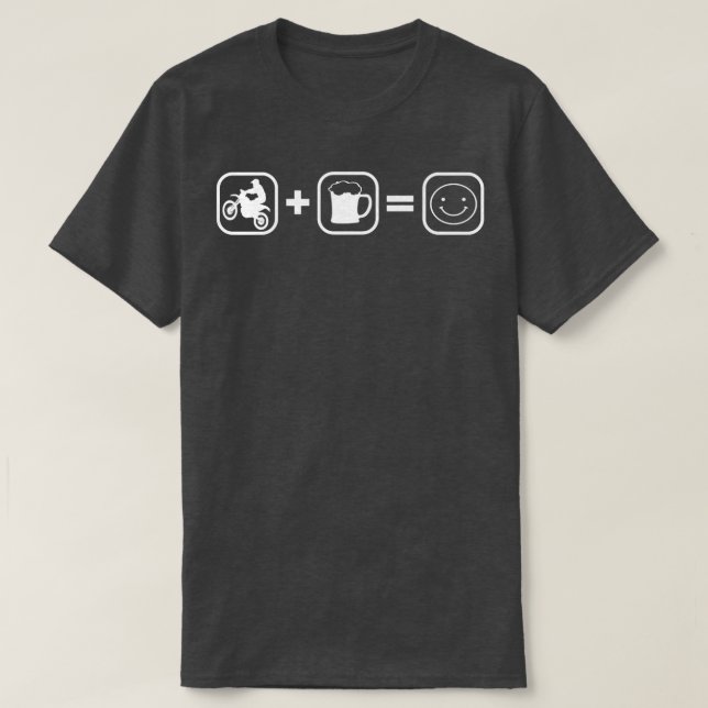 Motocross- und Biermotocross-Motorrad T-Shirt (Design vorne)