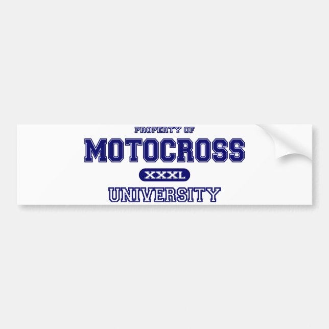 Motocross-Universität Autoaufkleber (Vorne)