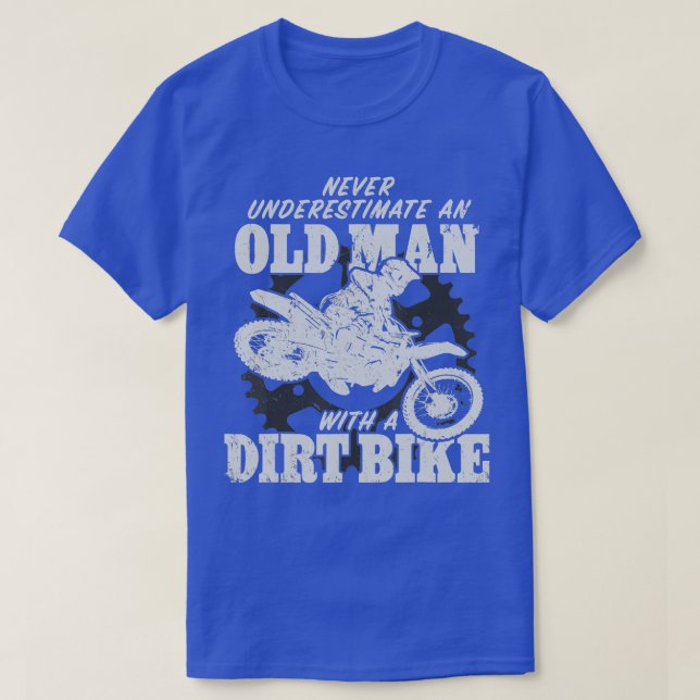 Motocross Unterschätzt niemals einen alten Mann mi T-Shirt (Design vorne)
