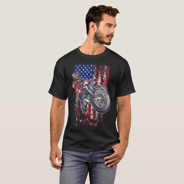 Motocross USA-Steigungen T-Shirt (Vorne ganz)