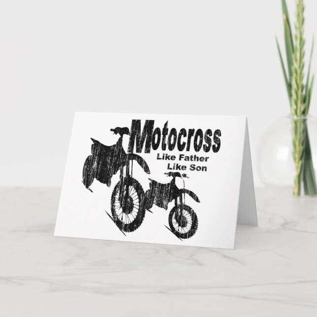 Motocross Vater/Sohn Karte (Vorderseite)