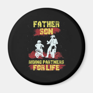 Motocross-Vater-Sohn-Reitpartner Magnet
