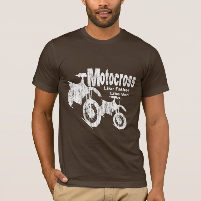 Motocross Vater/Sohn T-Shirt (Vorderseite)