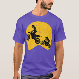 Motocross Vater Tochter Son Motorradfahrer T-Shirt