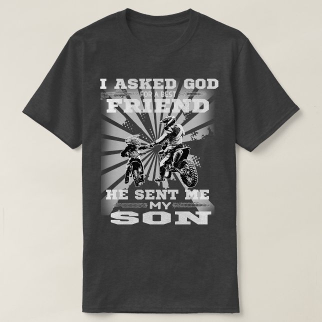 Motocross Vater wie Sohn Gott schickte meinen best T-Shirt (Design vorne)