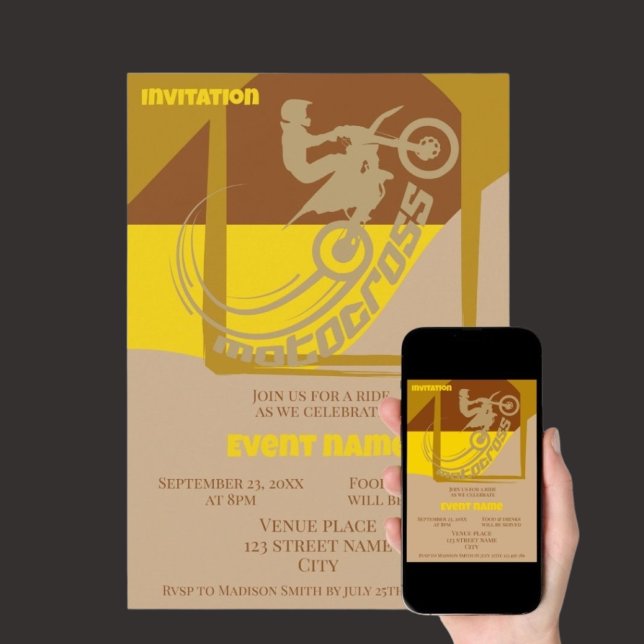 Motocross-Veranstaltung Geburtstag Einladung (Von Creator hochgeladen)