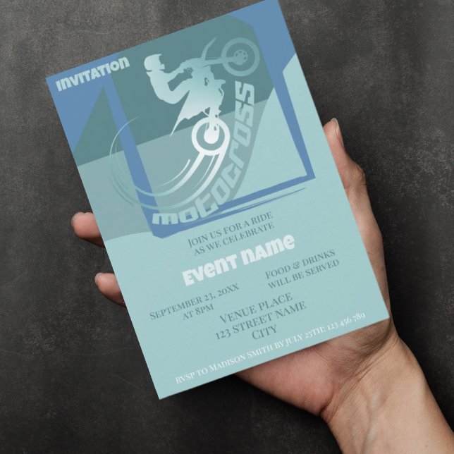 Motocross-Veranstaltung Geburtstag Einladung (Von Creator hochgeladen)