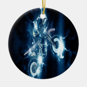 Motocross-Weihnachtsverzierung Keramikornament