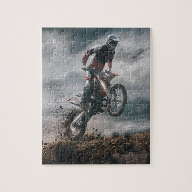Motocrossfahrer (Vertikal)