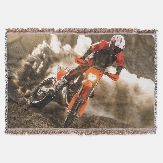 Motocrossfahrer Decke (Vorderseite)
