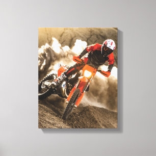 Motocrossfahrer Leinwanddruck