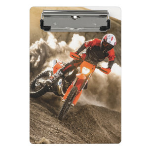 Motocrossfahrer Mini Klemmbrett