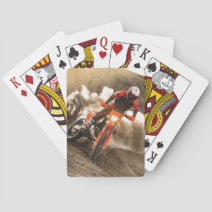 Motocrossfahrer Spielkarten