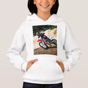Motocrossfahrer-Wurfkissen Hoodie