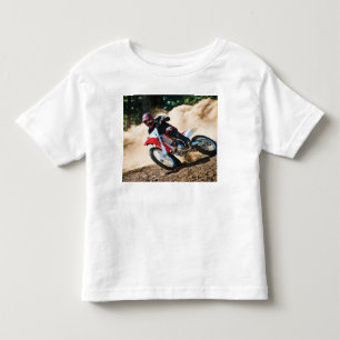 Motocrossfahrer-Wurfkissen Kleinkind T-shirt