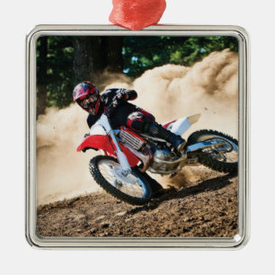 Motocrossfahrer-Wurfkissen Ornament Aus Metall