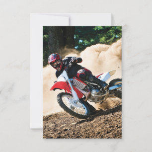 Motocrossfahrer-Wurfkissen Save The Date