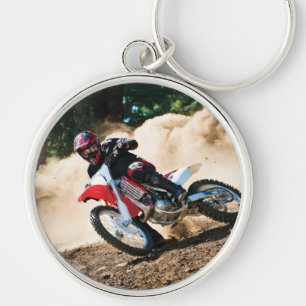 Motocrossfahrer-Wurfkissen Schlüsselanhänger