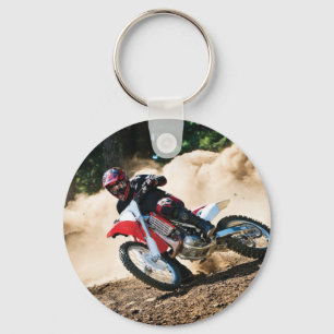 Motocrossfahrer-Wurfkissen Schlüsselanhänger