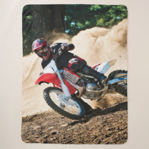 Motocrossfahrer-Wurfkissen Sherpadecke