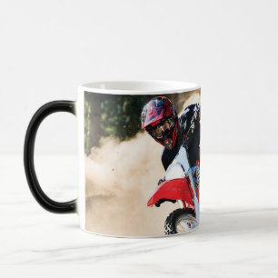 Motocrossfahrer-Wurfkissen Verwandlungstasse