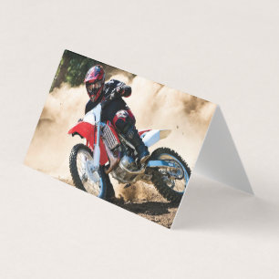 Motocrossfahrer-Wurfkissen Visitenkarten