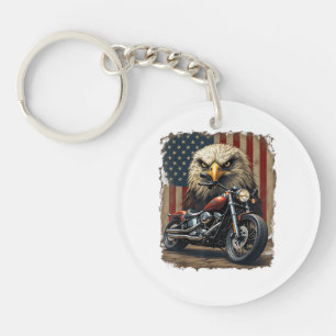 Motocyclette Drapeau USA Rétro Biker Chopper