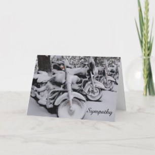 Motocyclettes dans la carte de Sympathie de neige