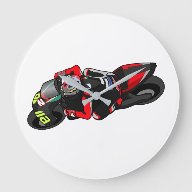 MotoGP Aprilia Große Wanduhr (Vorderseite)