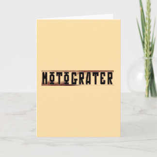 MOTOGRATER Leere Grußkarte Karte