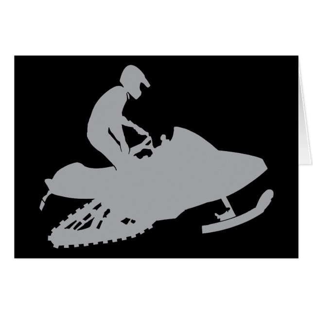 Motoneige gris argent (Devant horizontal)