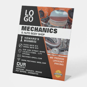 Motor, Auto Mechanik & Reparaturen Werbung Sockelschild