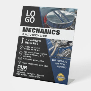 Motor-, Auto- und Reparaturwerbewerbung Sockelschild