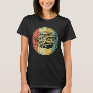 Motor-Block Retro-Auto Mechanisches Diesel-Lkw T-Shirt
