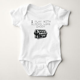 Motor-Block-T-Shirt mit Vater Baby Strampler