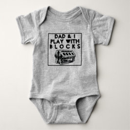 Motor-Block-T-Shirt mit Vater Baby Strampler