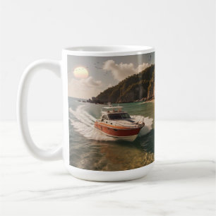 Motor Boat Coffee Tasse