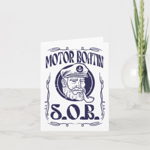 Motor Bootsob Funny Motorboat Spaß Kapitän Ow Karte