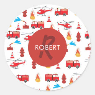 Motor Brigade Monogram Runder Aufkleber