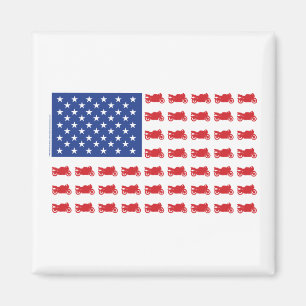 Motor-Cycle-Flag-Sport Magnet