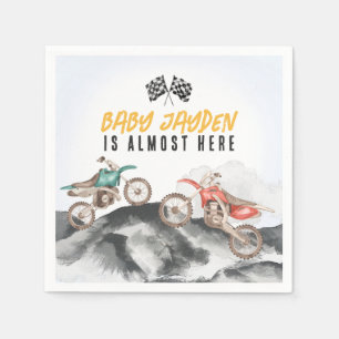 Motor-Dirt-Bike-Baby-Shower-Tischdekoration Serviette