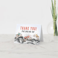 Motor Dirt Bike Racer Blank Danke Karte